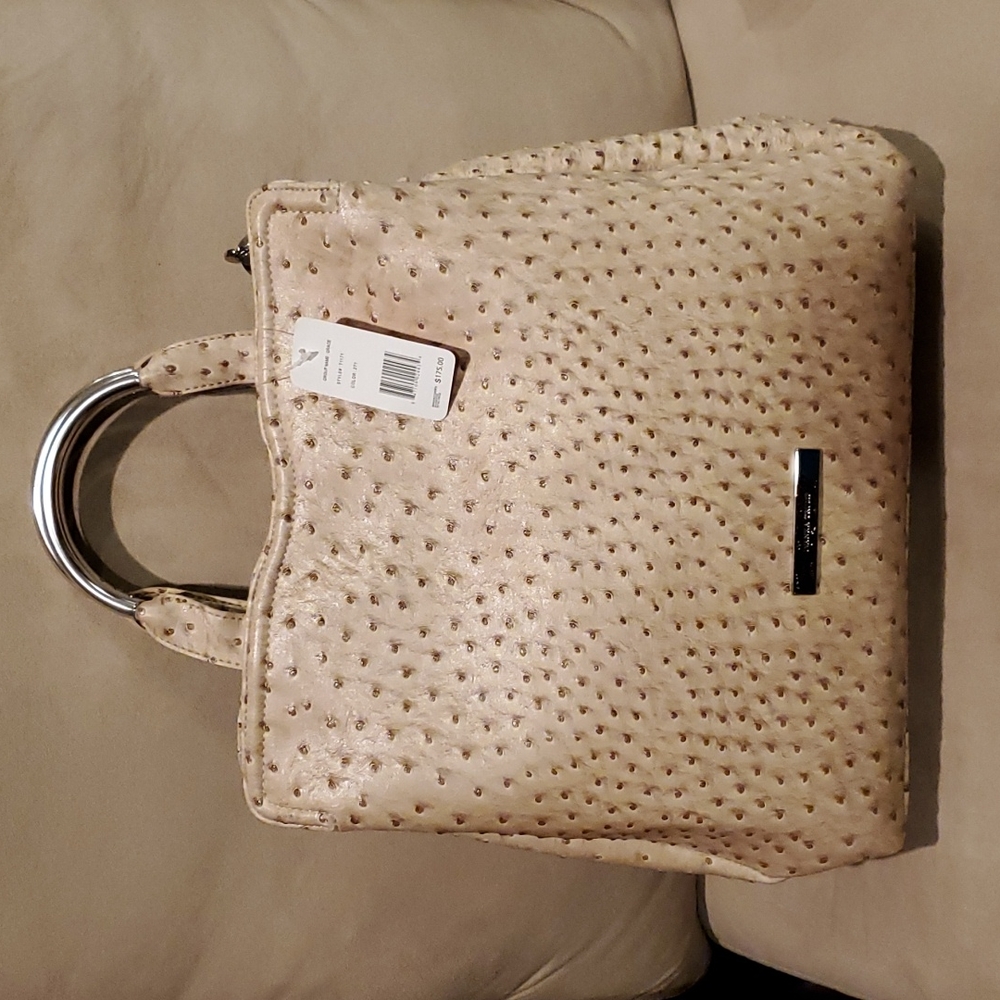 Ivanka Trump Faux Ostrich Grace Bag NWT